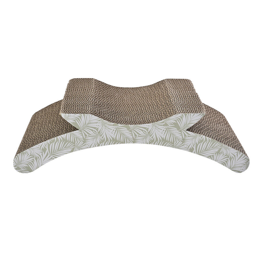 Leeby Remy Rocker rascador de cartón horizontal con estampado de hojas para gatos thumbnail