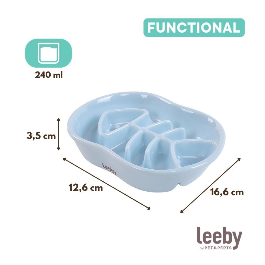 Leeby Comedero Antivoracidad de Cer&aacute;mica para gatos, , large Imagen numero 4