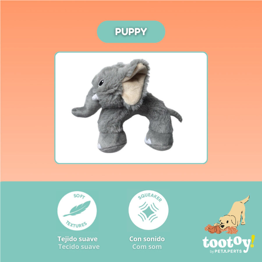 Tootoy! Elefante Mordedor de Peluche para cachorros, , large Imagen numero 3