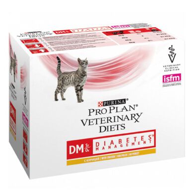 Pro Plan Veterinary Diets DM Derma Pouch para gato 10x85gr