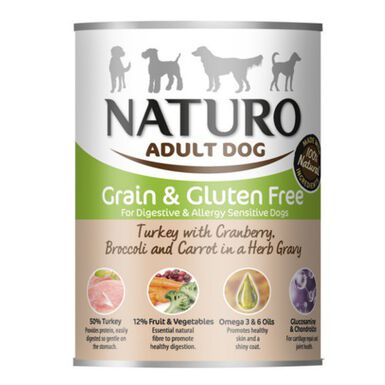 Naturo Adult Grain Free Pavo con Verduras lata para perros