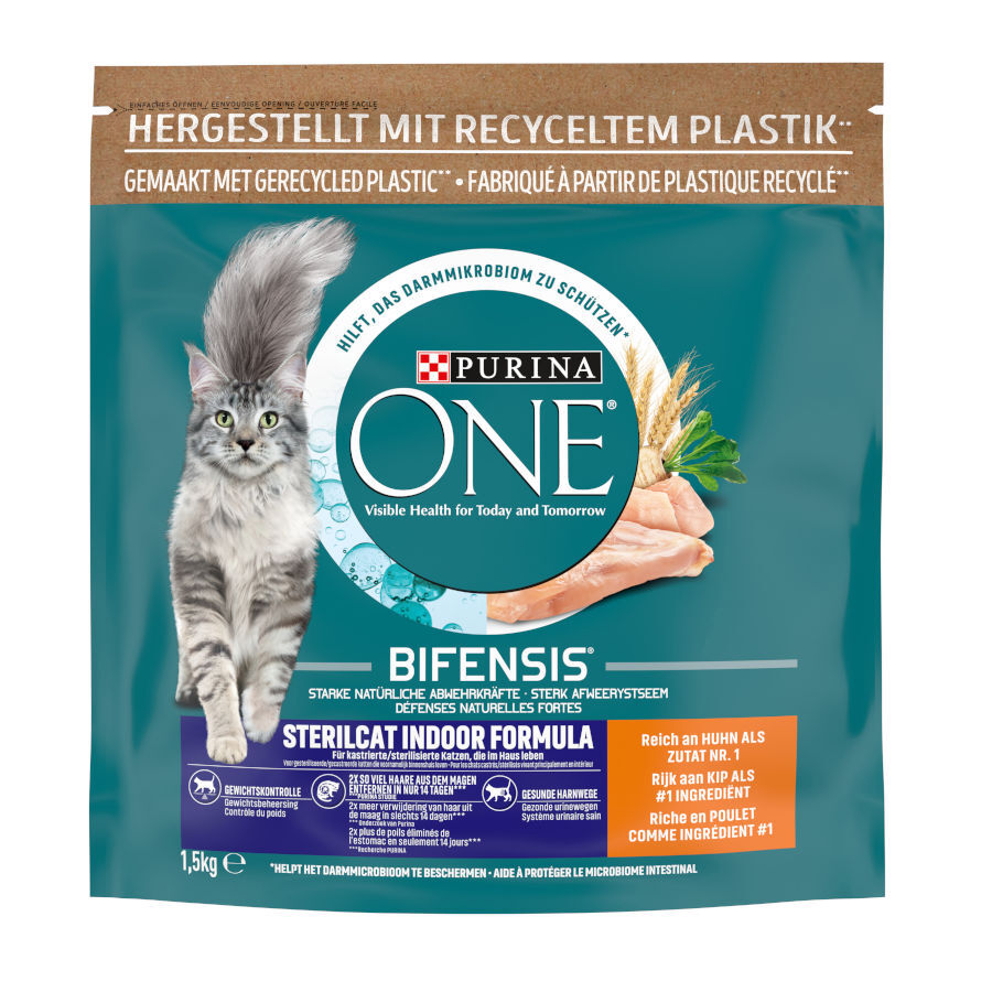 1.5 kg Purina One Adult Bifensis Esterilizado Pollo pienso para gatos, , large Imagen numero 1