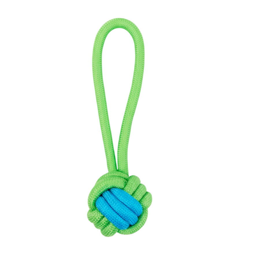 Tootoy! Mordedor de Cuerda con Pelota Verde para perros, , large Imagen numero 2