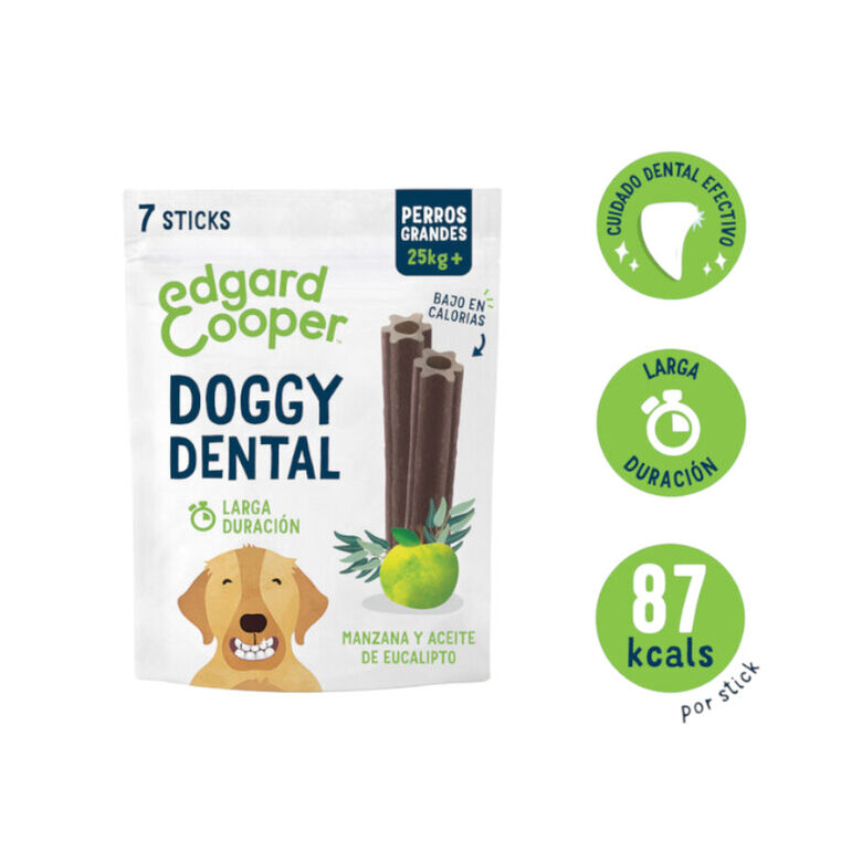Edgard &amp; Cooper Barritas Dentales Manzana y eucalipto snack para perros grandes thumbnail
