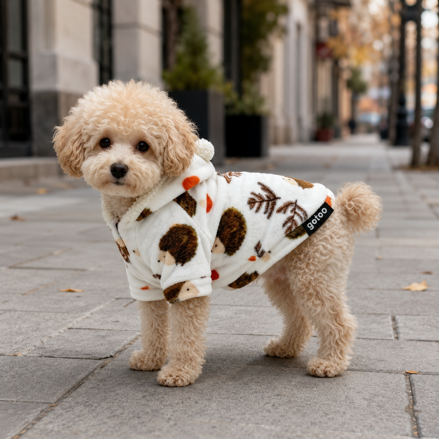 Gotoo Sudadera Forro Polar Estampado Erizo para perros, , large Imagen numero 1