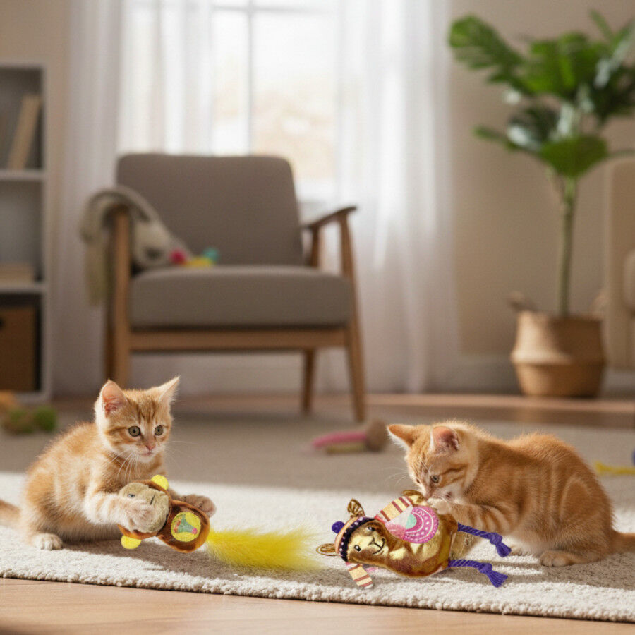 Tootoy! Peluches con Catnip Monkey & Alpaca para gatitos, , large Imagen numero 1