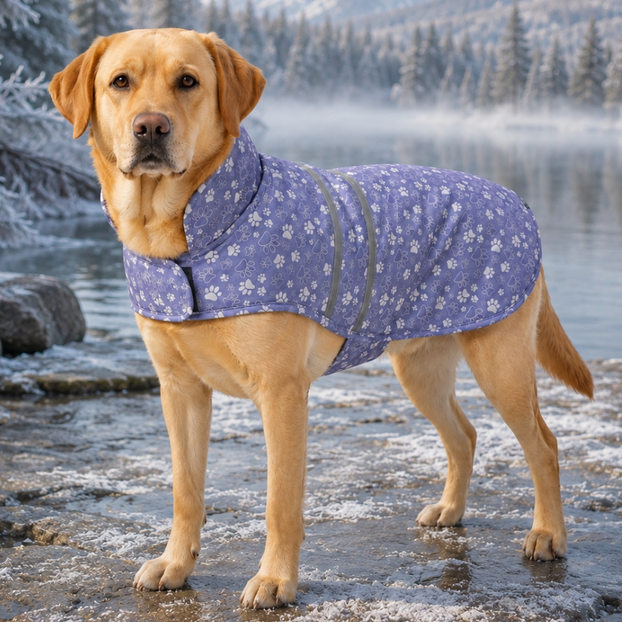 Gotoo Impermeable Estampado Huellas para perros, , large Imagen numero 1