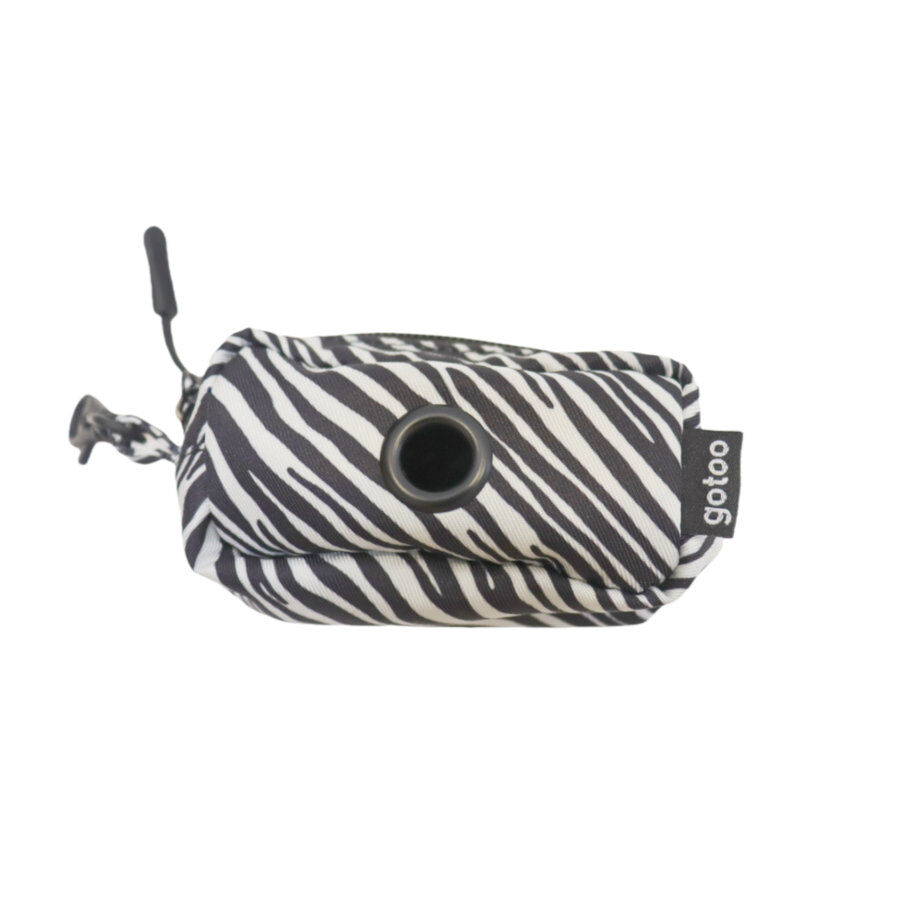 Gotoo Porta bolsas estampado zebra para perros