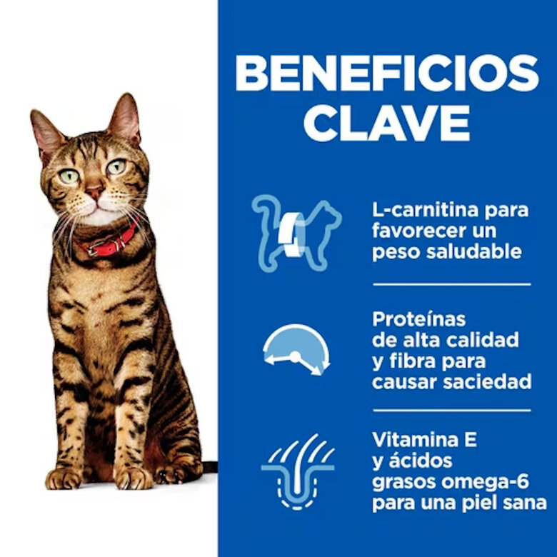 12 sobres x 85 g Hill's Science Plan Light Adult Pescado Azul y Pollo en Salsa sobre para gatos,  Imagen numero 2 12 sobres x 85 g Hill's Science Plan Light Adult Pescado Azul y Pollo en Salsa sobre para gatos, , large Imagen numero 2