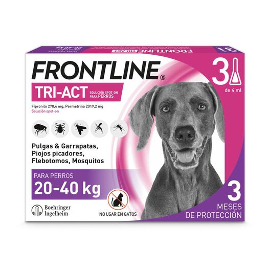 Frontline Tri-Act Pipetas Antiparasitarias para perros 20 - 40 kg, , large image number null