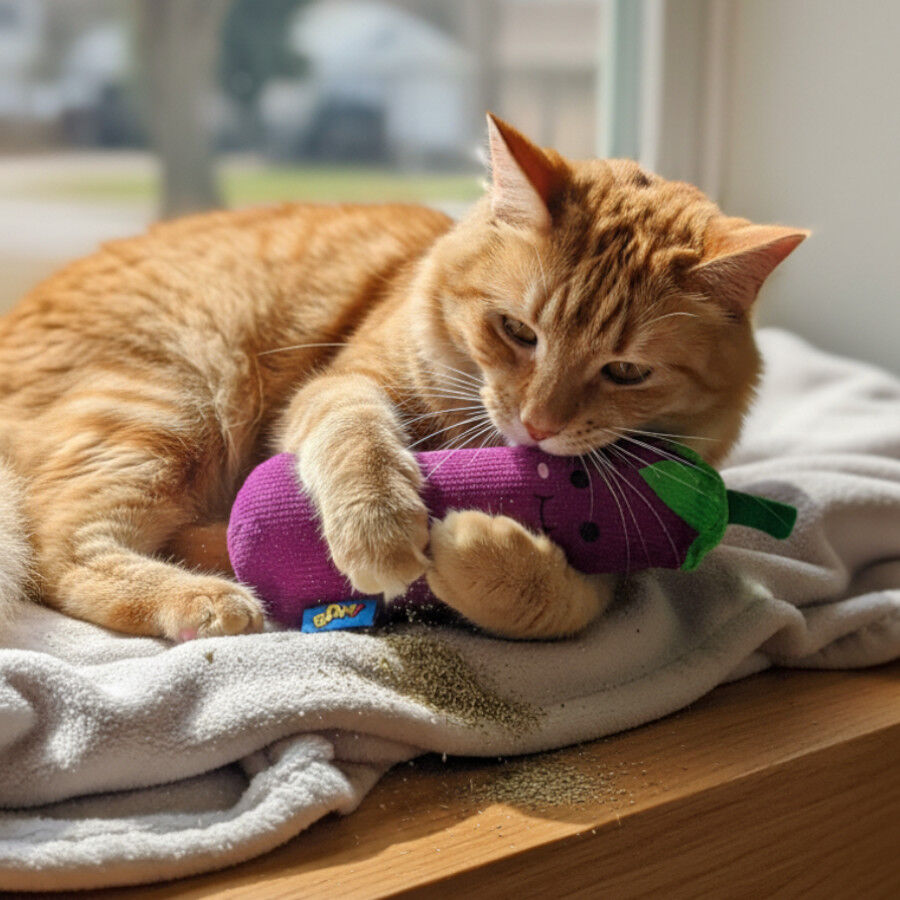 BAM! Peluche Berenjena con Catnip para gatos, , large Imagen numero 1