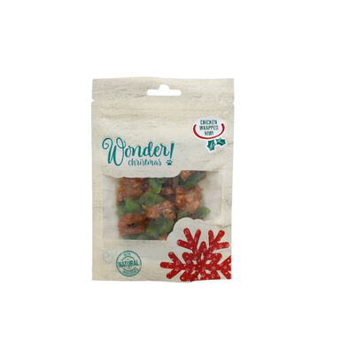 Wonder Christmas Snacks Enrollados Kiwi y Pollo para perros