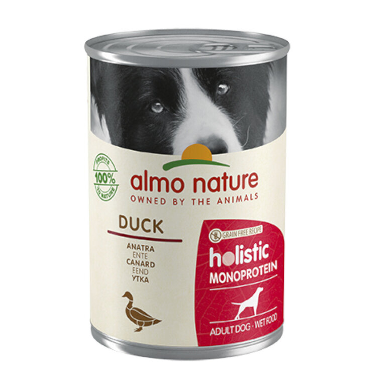 400 g Almo Nature Holistic Monoprotein pato lata para perros,  Imagen numero 1 400 g Almo Nature Holistic Monoprotein pato lata para perros, , large Imagen numero 1