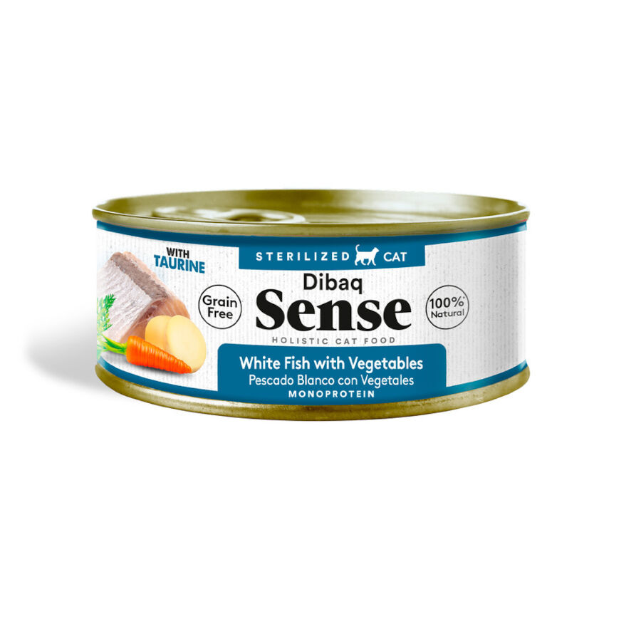 Dibaq Sense Sterilized Grain Free Pescado Blanco con Vegetales latapara gatos