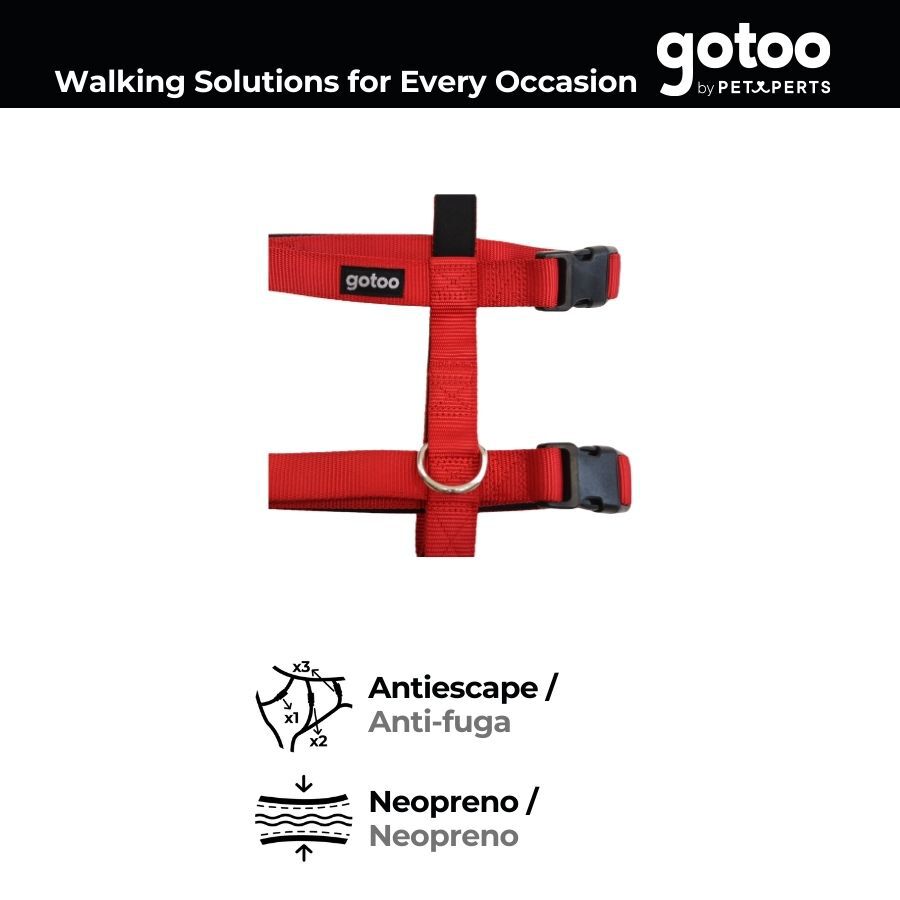Gotoo Arn&eacute;s antiescape rojo para perros, , large Imagen numero 4