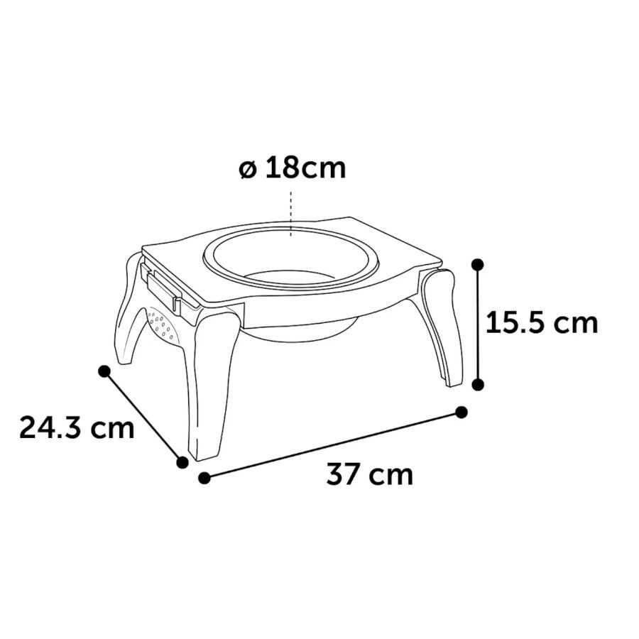 Flamingo Lilo Comedero y Bebedero De Viaje Gris para perros thumbnail