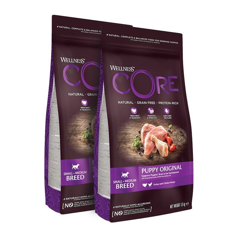 Wellness Core Puppy Small/Medium Pollo y Pavo pienso para perros thumbnail
