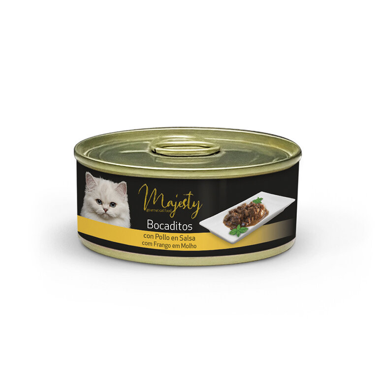 Majesty Adult Pollo en Salsa lata para gatos, , large image number null