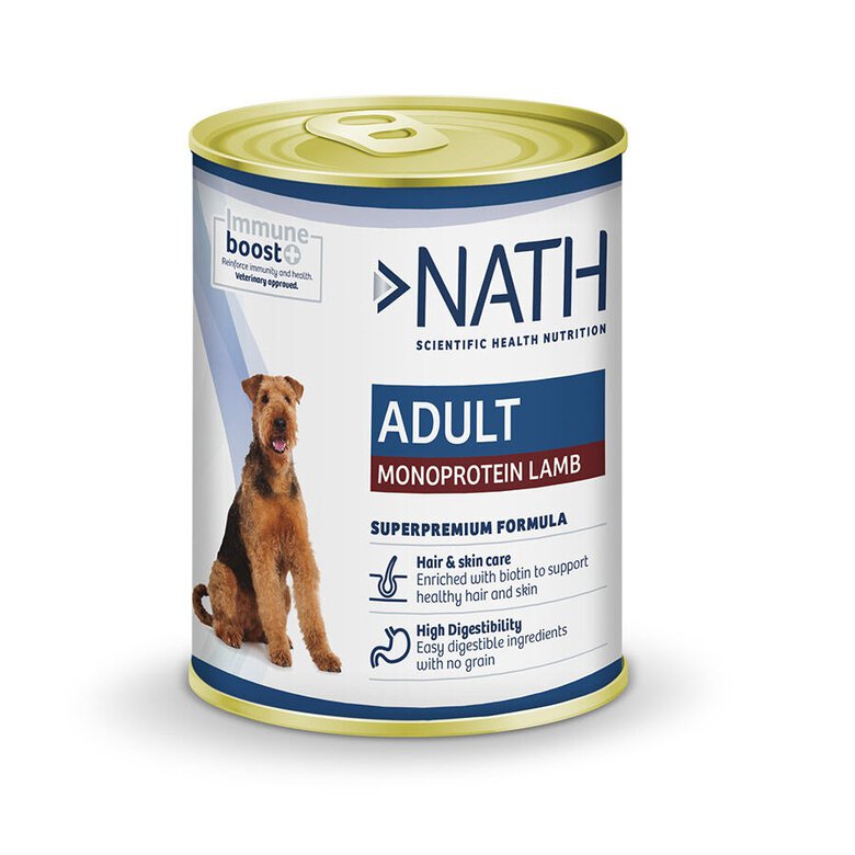 400 g Nath Adult Monoprotein Cordero lata para perros,  Imagen numero 1 400 g Nath Adult Monoprotein Cordero lata para perros, , large Imagen numero 1