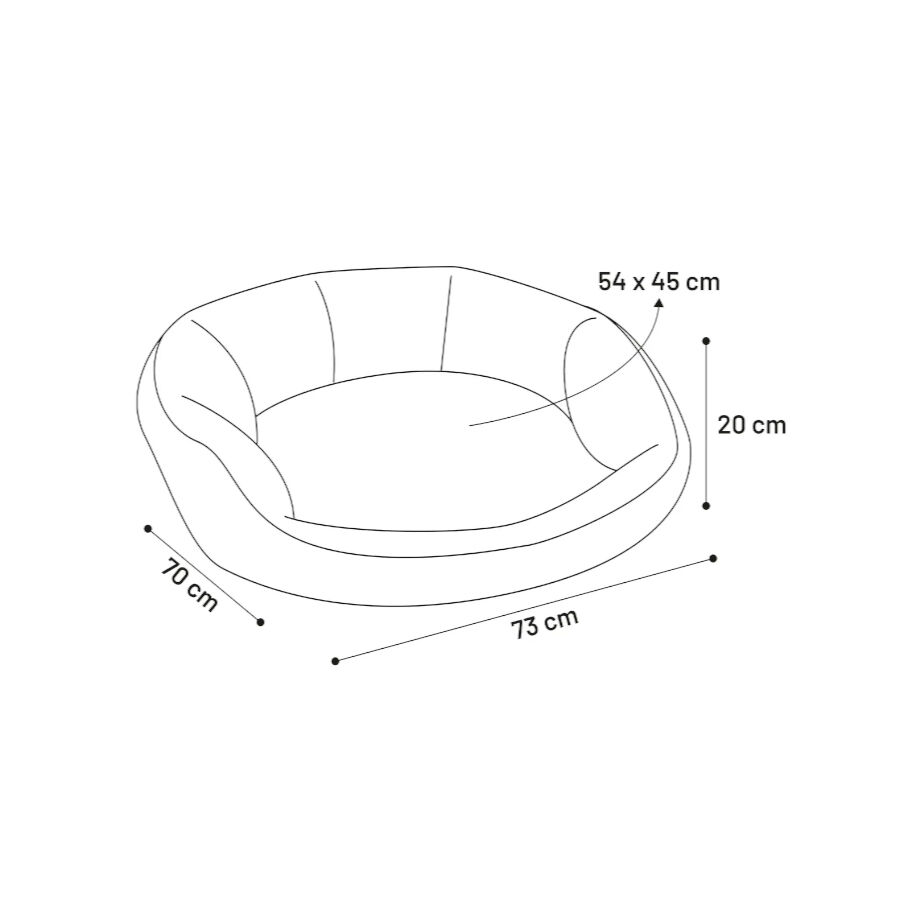 Flamingo Chipz Rectángulo Marrón cama cuna para perros thumbnail
