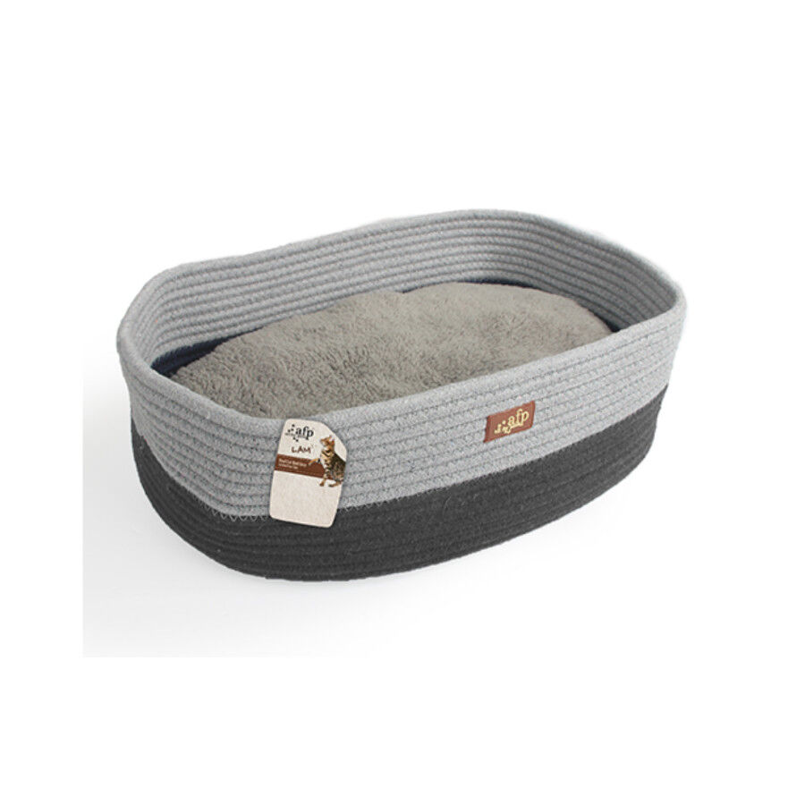 All For Paws Cama ovalada gris para gatos