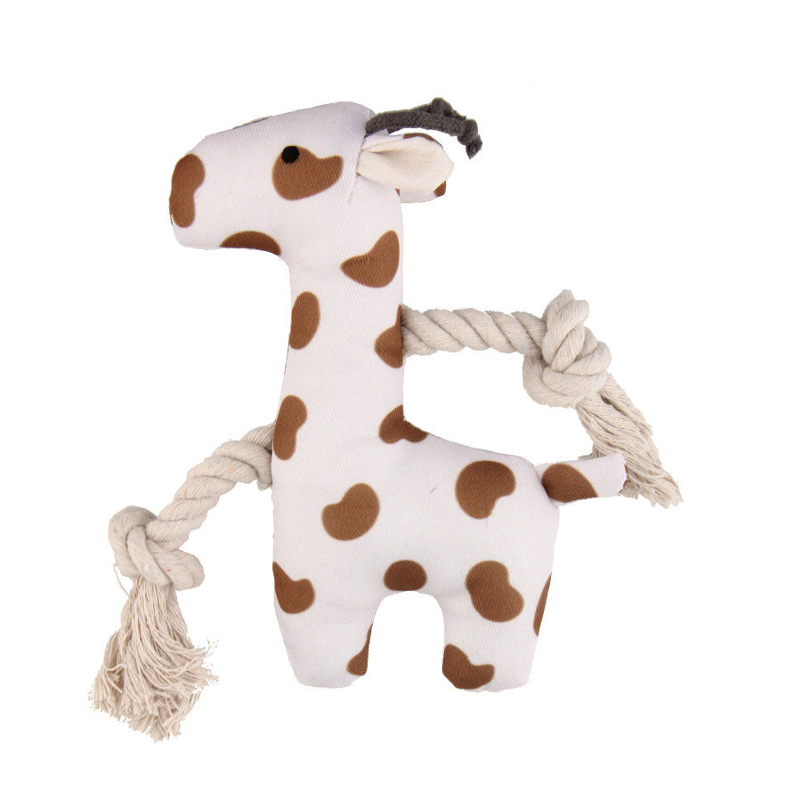 Tootoy! Puppy White Giraffe peluche con sonido para cachorros thumbnail