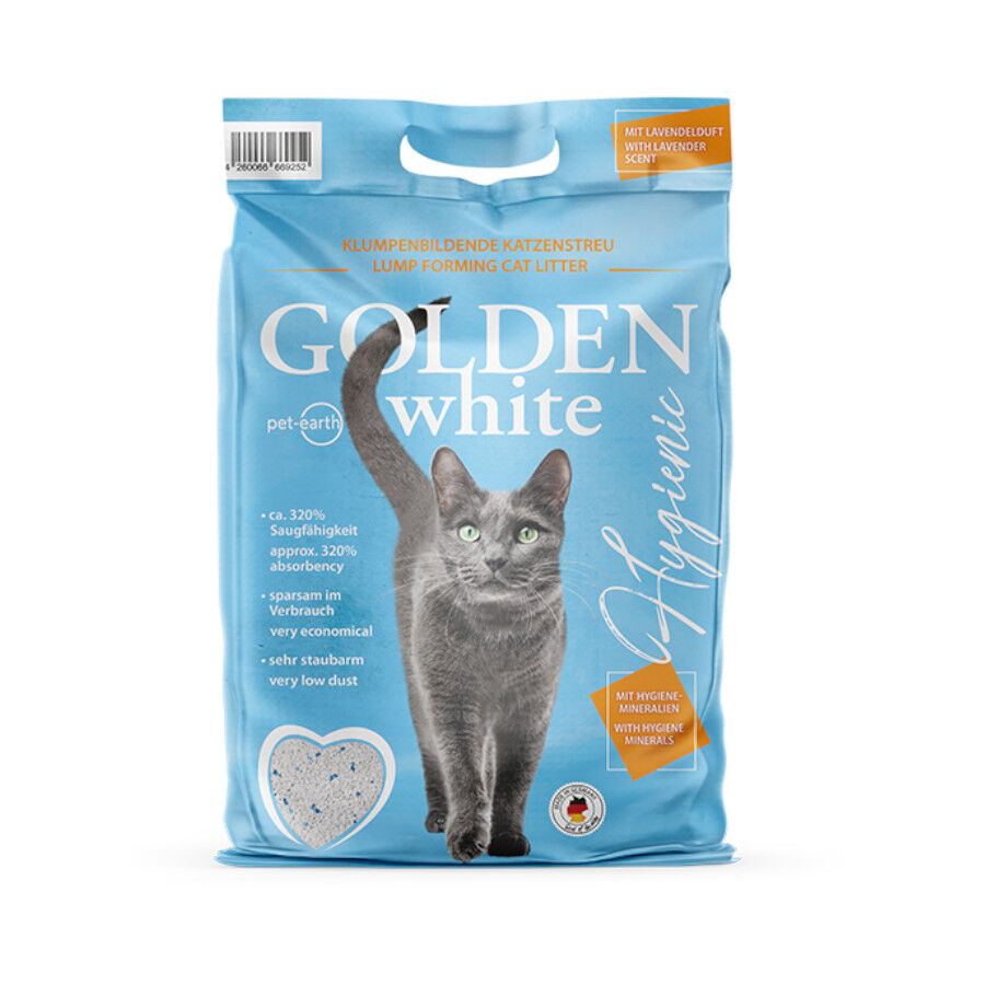 14 kg Golden White Arena Aglomerante Lavanda para gatos, , large Imagen numero 1