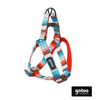 Gotoo Arnés estampado de rayas multicolor para perros