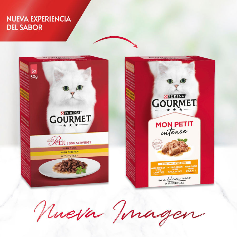 Gourmet Mon Petit Selección Aves en salsa sobre para gatos thumbnail