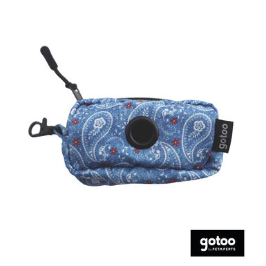 Gotoo Porta bolsas estampado azul para perros