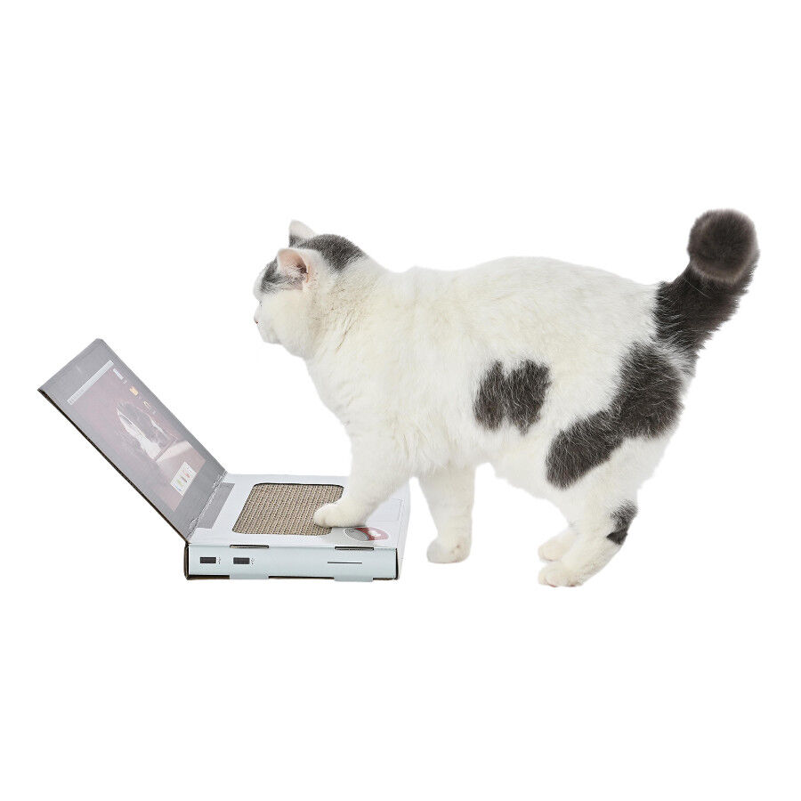 Leeby Lola rascador de cartón en forma de ordenador para gatos thumbnail