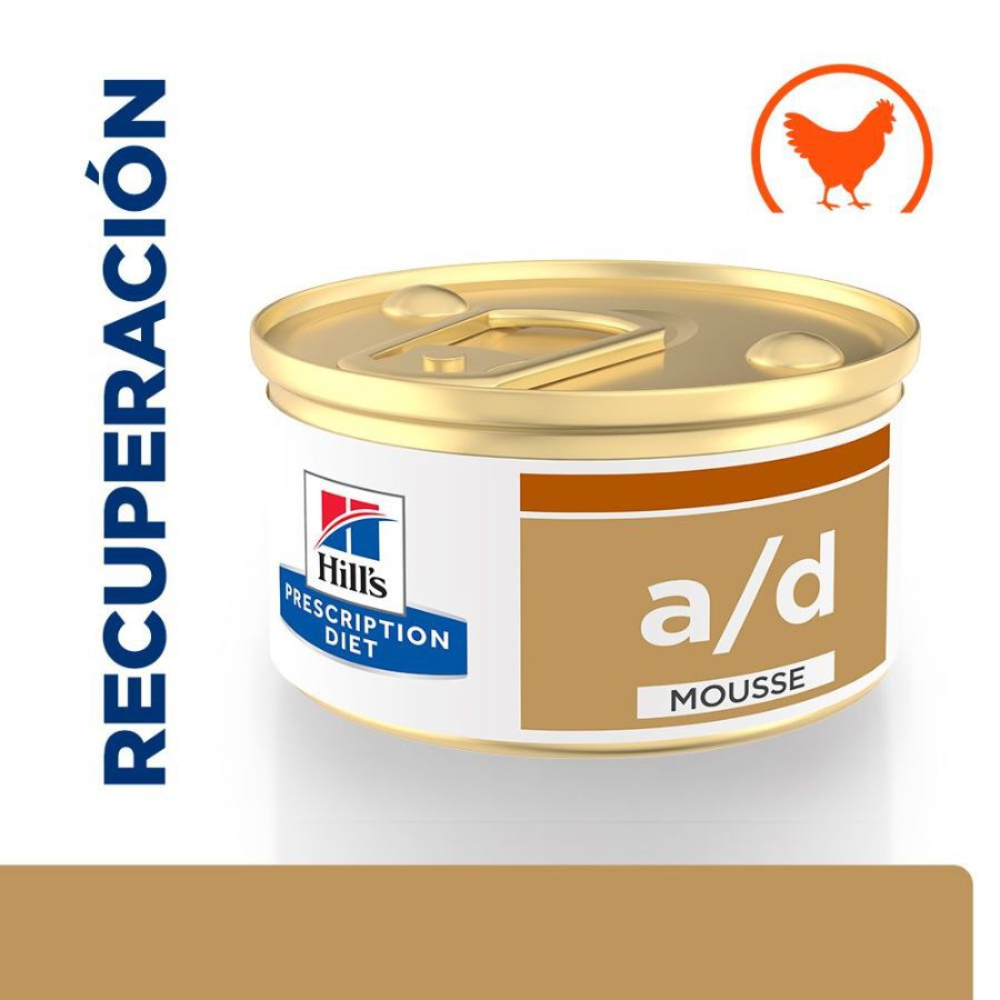 85 g Hill's Prescription Diet a/d Mousse de Pollo Lata para perros y gatos, , large Imagen numero 1