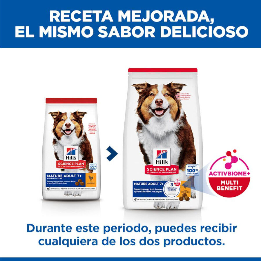 Hill&#039;s Science Plan Mature Adult Medium pienso pollo para perros de razas medianas thumbnail