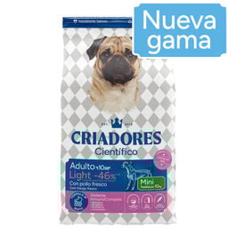 Criadores Científico Light -46% contenido graso Adulto Mini Pienso Pollo para perros