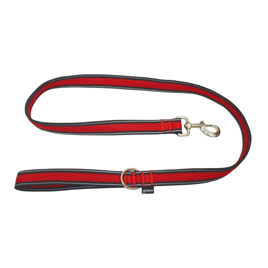 Gotoo Correa reflectante de malla roja para perro, , large Imagen numero 1