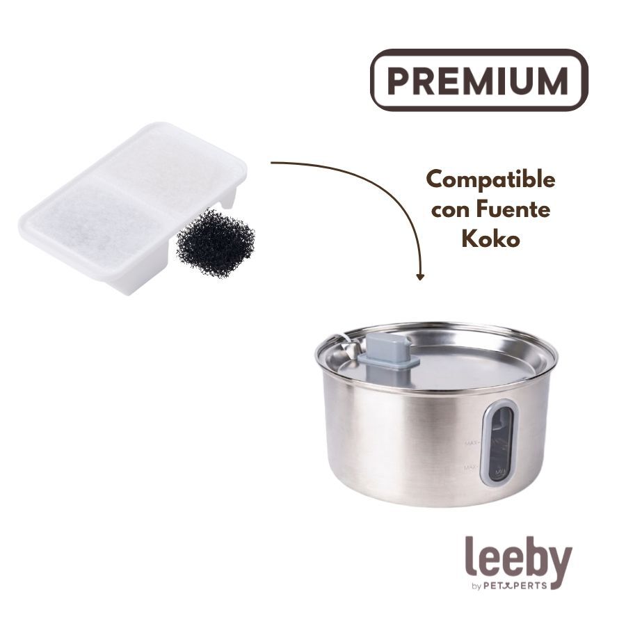 Leeby Set 3 Recambios de Filtros para Fuente de perros y gatos, , large Imagen numero 2