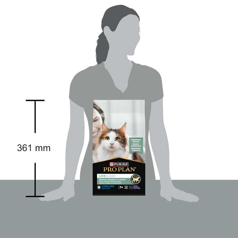 1.4 kg Pro Plan Live Clear Sterilised Pavo pienso para gatos seniors,  Imagen numero 2 1.4 kg Pro Plan Live Clear Sterilised Pavo pienso para gatos seniors, , large Imagen numero 2