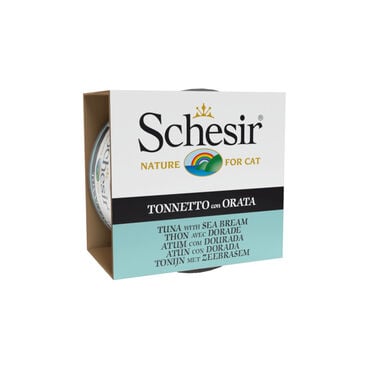 Schesir Adult Atún con Dorada en gelatina lata para gatos