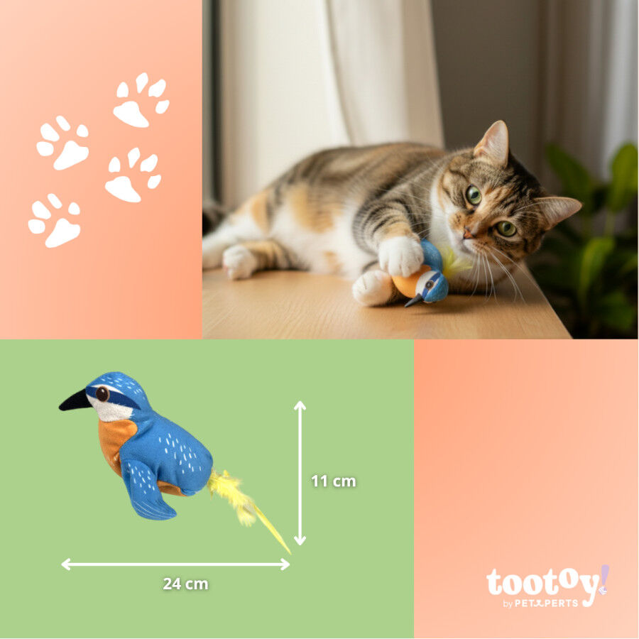 Tootoy! Peluche Interactivo de Pájaro para gatos thumbnail