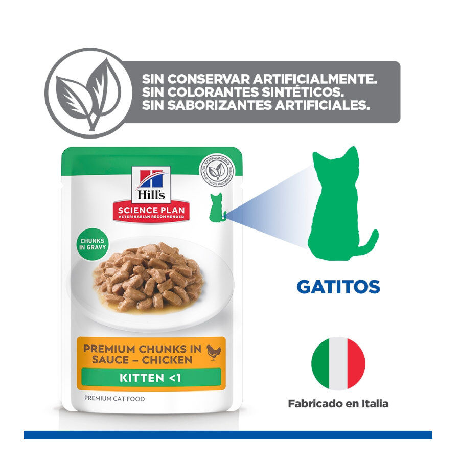 85 g Hill's Science Plan Kitten Pollo sobre en salsa para gatitos, , large Imagen numero 5