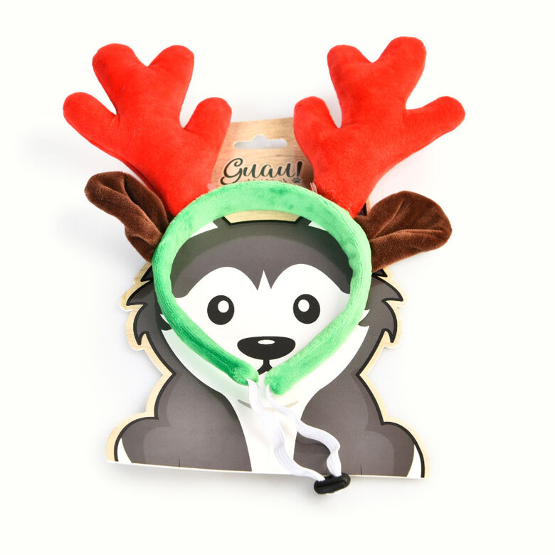 Guau Christmas Diadema de Reno para perros, , large image number null