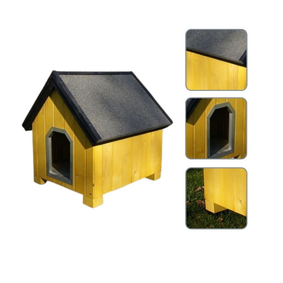 TK-Pet Alpine Caseta de Madera Amarilla para perros, , large Imagen numero 3