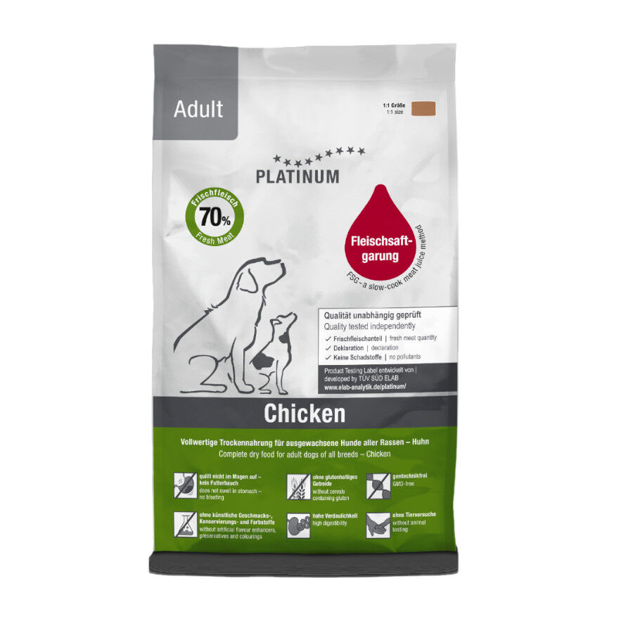 5 kg Platinum Adult Pollo pienso para perros, , large Imagen numero 1