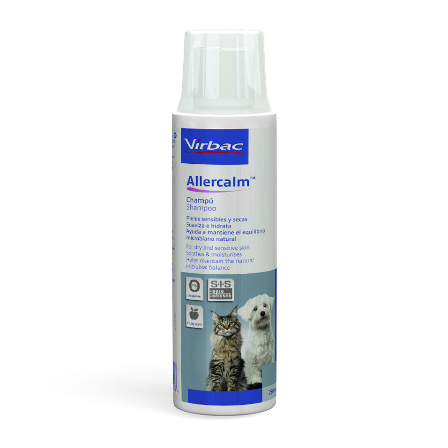 Virbac Allercalm Champ&uacute; para pieles sensibles y secas en perros y gatos, , large Imagen numero 1
