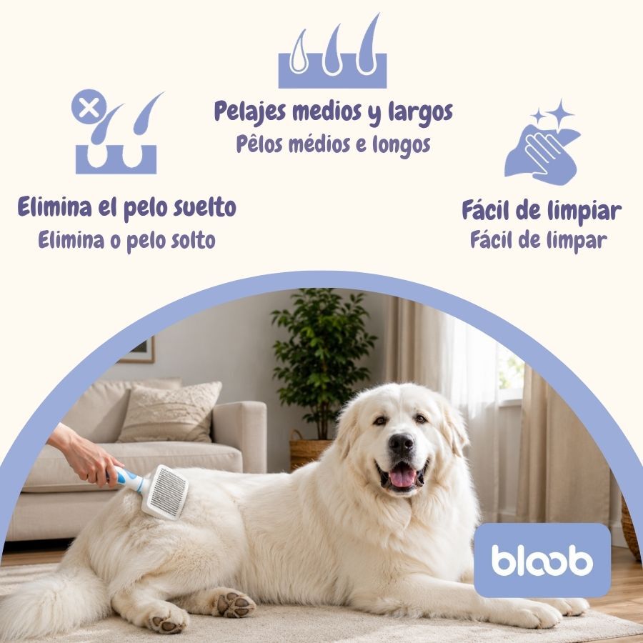 Bloob Cepillo Carda Autolimpiante para perros, , large Imagen numero 3