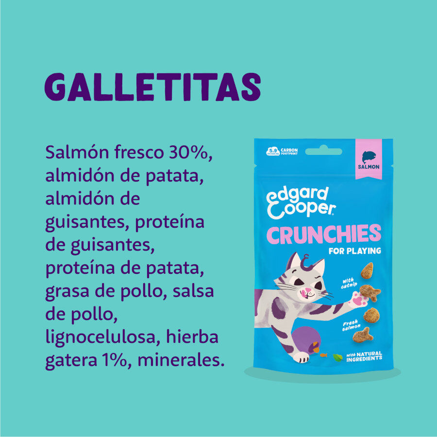 Edgard &amp; Cooper Galletas Crunchies Salmon para gatos thumbnail