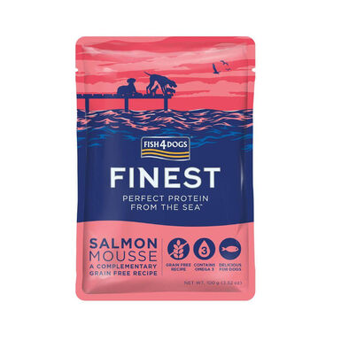 Fish4Dogs Finest Mousse de Salmón en sobre 