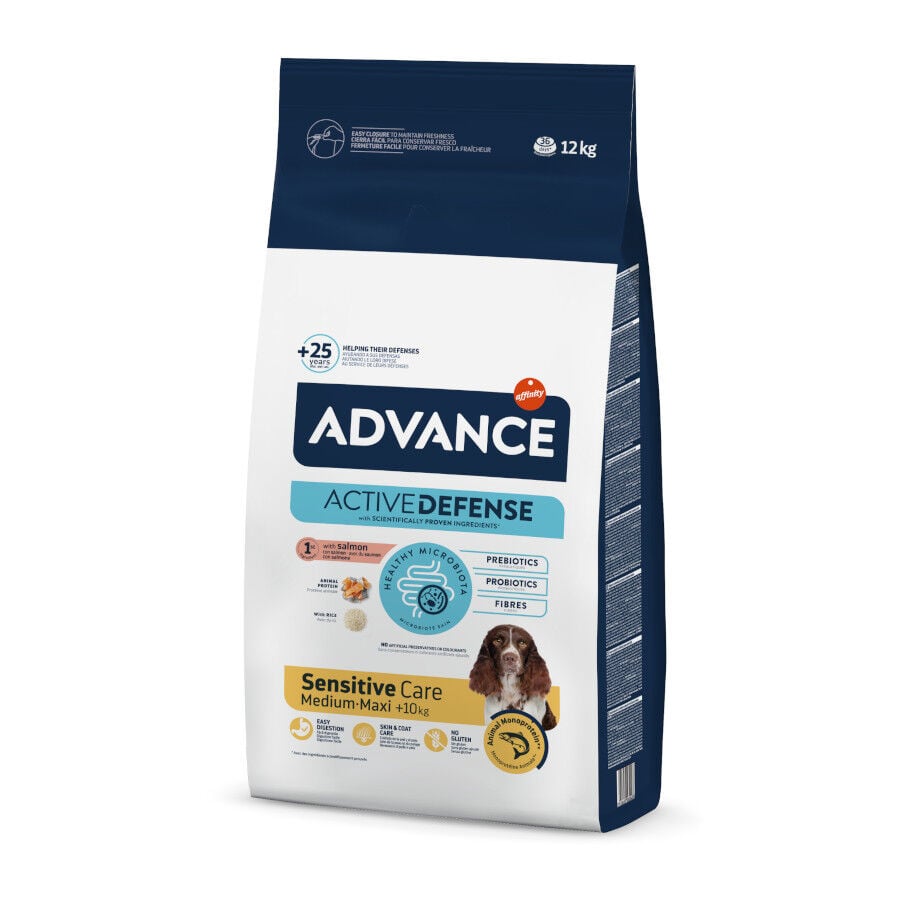 Advance Active Defense Medium Maxi Sensitive Salmón y Arroz pienso para perros