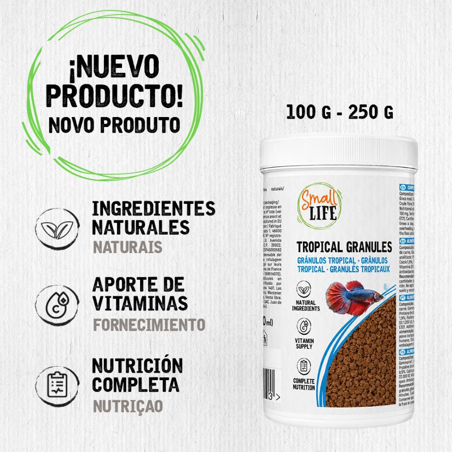 100 ml Small Life Gr&aacute;nulos Tropical Alimento para peces, , large Imagen numero 4