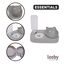 Leeby Comedero y Dispensador de Agua 2 en 1 Gris y Blanco para gatos, , large indicador imagen numero 3